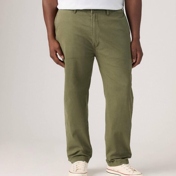Levi s Men s Xx Standard Tapered Chino Pants Green Olive Stretch Twill 50x30 Big - Picture 4 of 16